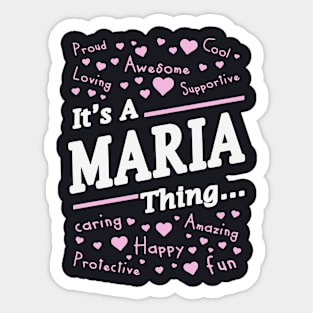 Proud Awesome Cool Loving Supportive Maria Thing Amazing Happy Fun Protective Caring Wife Sticker